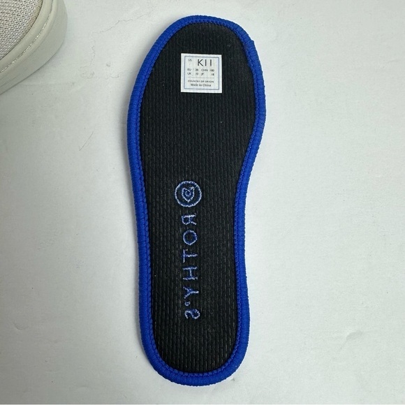 Rothy's The Kid White Rainbow Knit Slip On Sneaker Unisex Toddler Size 11 Shoes - Picture 7 of 10